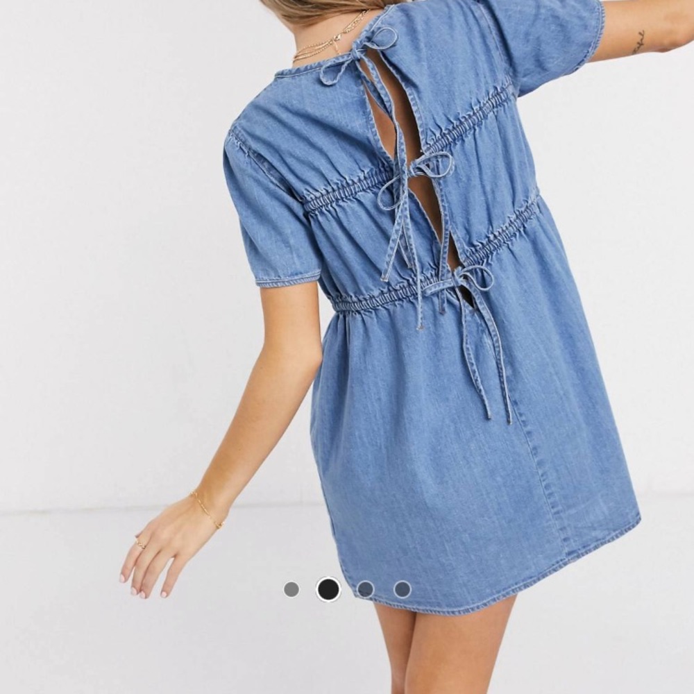 ASOS denim tie back dress